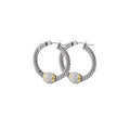 Antiqua Pavé Collection - Twisted Wire Hoop Earrings