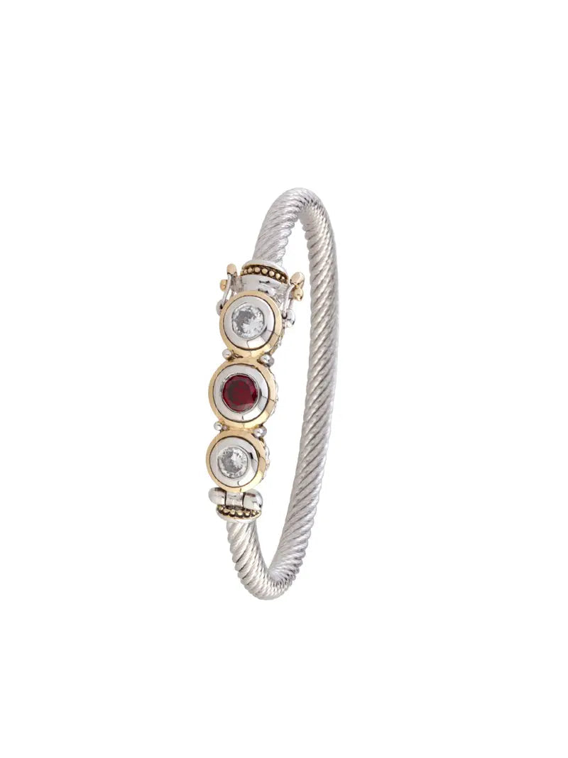 Beijos Collection - Three-Stone CZ Wire Bracelet John Medeiros Jewelry Collections