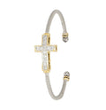 Cross Wire Cuff Bracelet