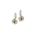 Infinity Love Knot Jewelry Collection - French Wire Love Knot Earrings Two-Tone